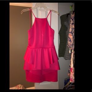 Pink peplum dress